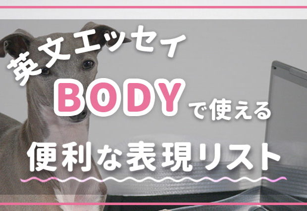 エッセイライティング【body】で使える便利な表現